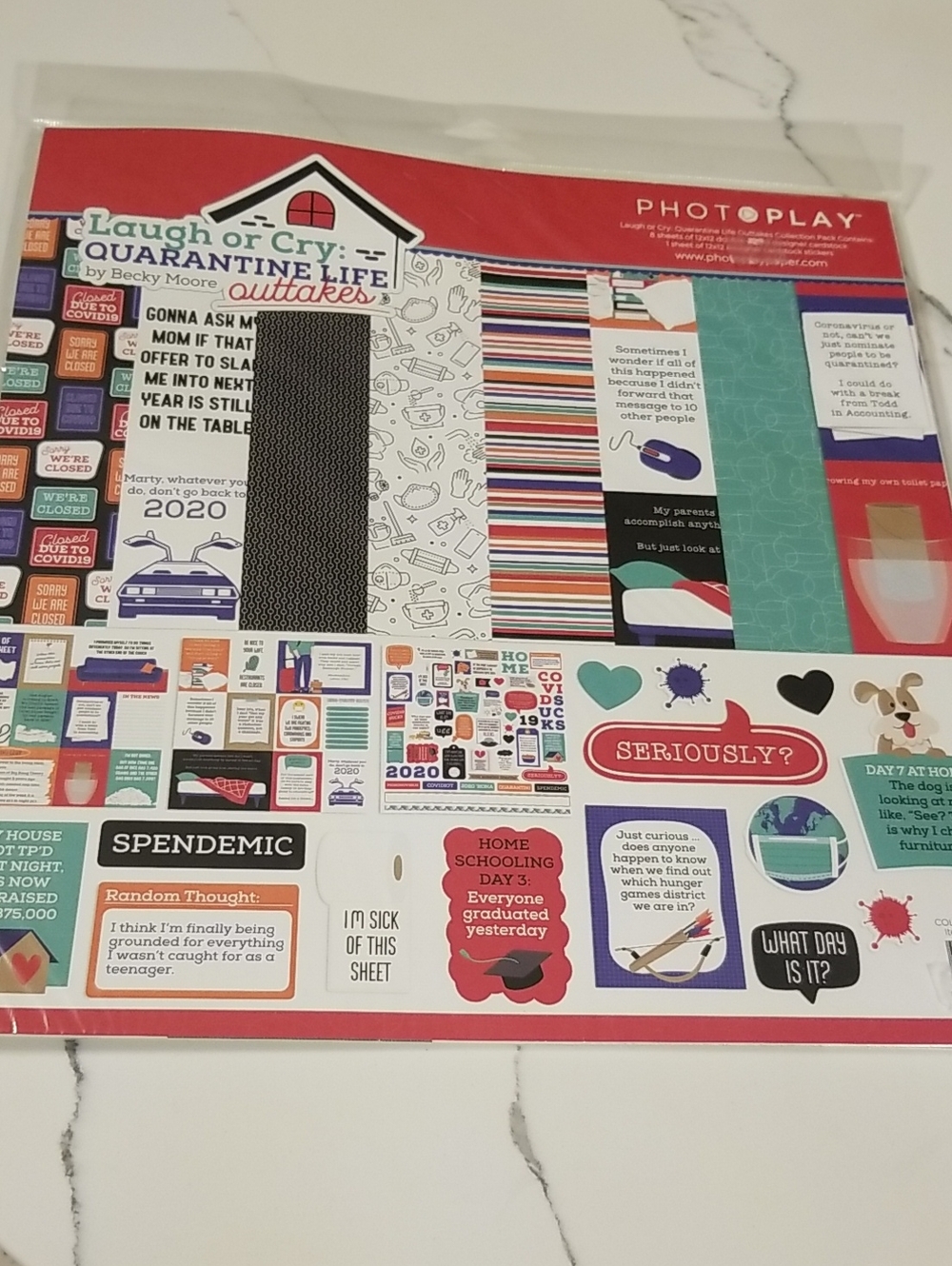 Photoplay Laugh or Cry: Quarantine Life Scrapbook Paper Pack